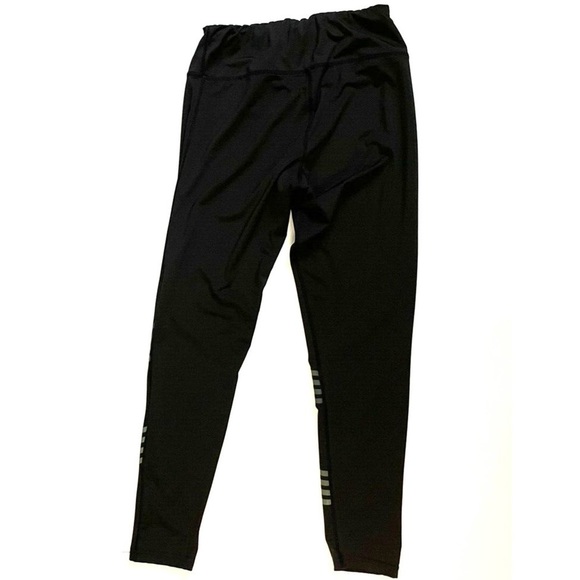 BCBG Leggings black rainbow reflective panels Waist Pocket - Picture 3 of 6